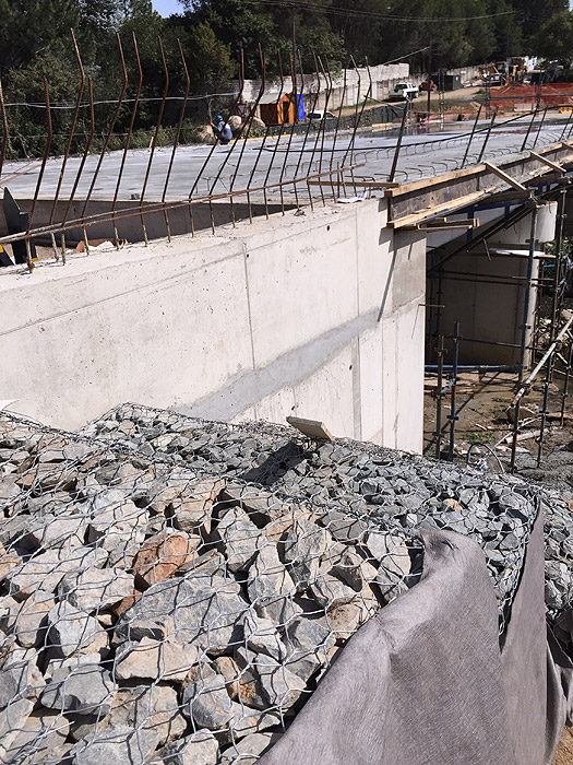 A vertical structural detail on a DNMZ project